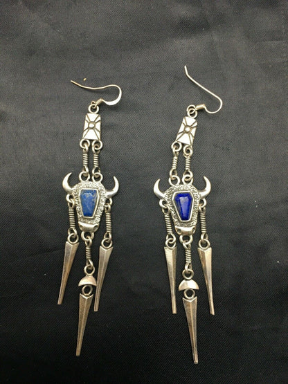 Southwestern Lapis Dangle  Earrings | Sterling Silver | 4518