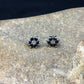 Native American Black Onyx Navajo Earrings | Sterling Silver | Authentic Handmade | 8981