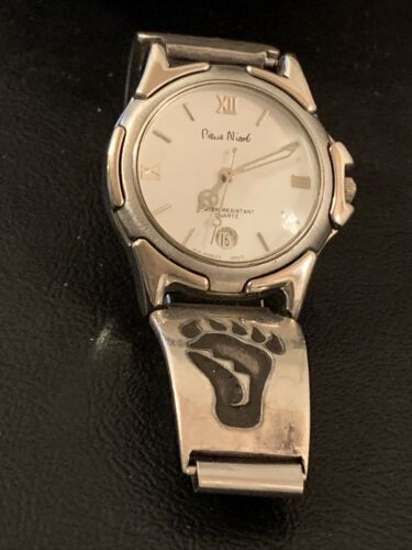 Authentic Native American Hopi Sterling Silver Watch Tips Band | Bear Paw Design | Vintage Men's Jewelry | Old Pawn | 1446