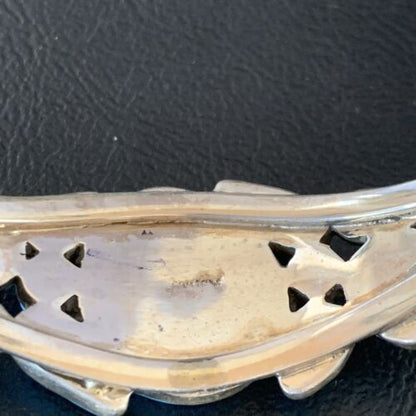 Navajo Sterling Silver Blue Kingman Turquoise Cuff Bracelet | 13 Stone | Authentic Native American Handmade | 12692