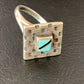 Native American Women's Navajo Blue Kingman Turquoise Inlay Ring | Sz 7 | 13173