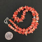 Navajo Red Spiky Spiny Oyster Necklace | Sterling Silver | Authentic Native American | 18" | 4772