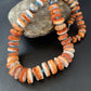 Navajo Orange Spiny Oyster & Turquoise Necklace | Sterling Silver | Authentic Native American | Graduated | 20" | 1504
