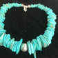 Navajo Pearls Sterling Silver Turquoise Nugget Necklace | Authentic Native American | 20" | Graduated