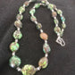 Navajo Green Spiderweb Turquoise Nugget Necklace | Sterling Silver | 22" | Authentic Native American Handmade | 3214