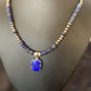 Native American Navajo Blue Lapis Pendant Necklace | Sterling Silver | Authentic Handmade | 12250