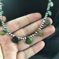 Native American Navajo Green Turquoise Necklace | Sterling Silver| Teardrop | 19" | 10139