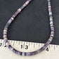 Navajo Sugilite Tube Heishi Necklace | Sterling Silver | 20" | Authentic Native American Handmade | 14517
