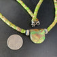 Navajo Green Gaspeite Turquoise Pendant | Sterling Silver | Authentic Native American Handmade | 13913