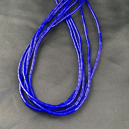 Southwestern Blue Lapis Heishi 5-Strand Necklace | Sterling Silver | 17" | 10260