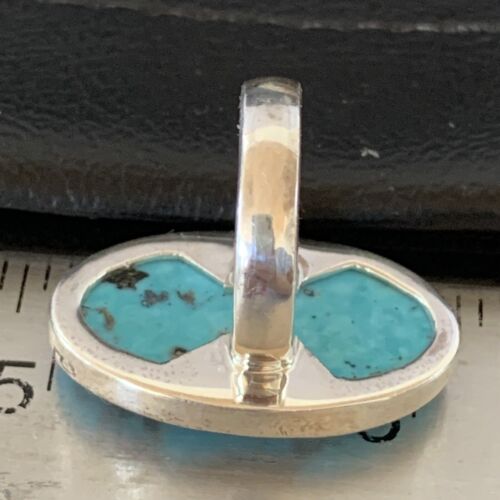 Navajo Blue Kingman Turquoise Ring | Sterling Silver | Sz 5 | Authentic Native American Handmade | 10488