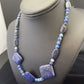 Native American Denim Lapis Strand Necklace | Sterling Silver | Men's 18" | 1753