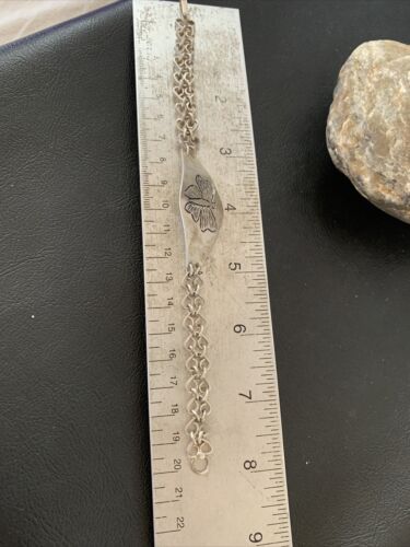 Vintage Navajo Sterling Silver Butterfly Link Bracelet | Authentic Native American Handmade | 1467