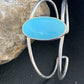 Minimalist Women's Blue Kingman Turquoise Cuff Bracelet | Sterling Silver | 12868