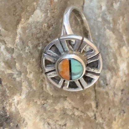 Navajo Blue Turquoise Spiny Oyster Inlay Ring | Sz 5.5 | Authentic Native American Handmade | 11185 - Masha USA