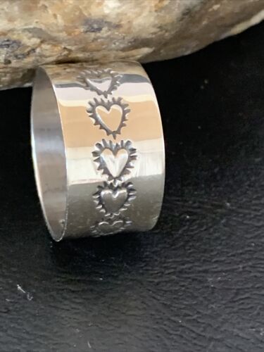 Native American XL Men's Band | Navajo Stamped Sterling Silver Ring | Sz 12 | 1506