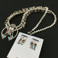 Zuni Owl Inlay Turquoise Squash Blossom Necklace Set | Sterling Silver | Native American Handmade | 1310
