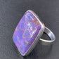 Adjustable Navajo Purple Mojave Turquoise Ring | Sterling Silver | Sz 8 | Authentic Native American Handmade | 11601