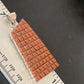 Native American Zuni Red Coral Corn Inlay Pendant | Sterling Silver | 2.5" | 12090