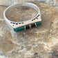 Native American Women's Navajo Green Malachite Onyx Inlay Ring | Sz 7 | 11153