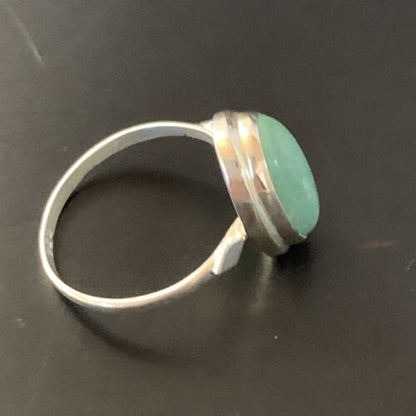 Navajo Blue Turquoise Ring | Sterling Silver | Sz 7 | Authentic Native American Handmade | 11432