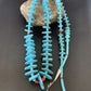Authentic Native American Santo Domingo Necklace | Sterling Silver, Coral & Turquoise | 36" Graduated | 12068