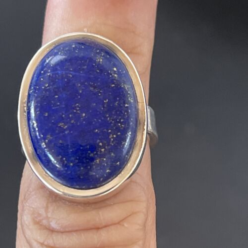 Southwestern Navajo Blue Lapis Lazuli Ring | Sterling Silver | Sz 4 | 10514