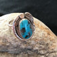 Native American Navajo Kingman Turquoise Ring | Sterling Silver | Sz 8