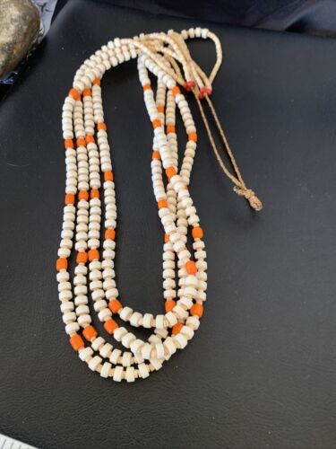 Native American Santo Domingo Shell Orange Spiny Oyster Bead Necklace | 30" | 11990
