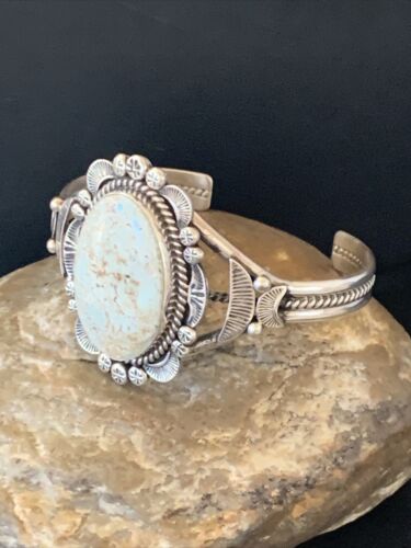 High-Grade Dry Creek Turquoise Cuff Bracelet | Navajo Sterling Silver | Authentic Native American Jewelry | 2083
