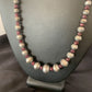 Navajo Pearl Purple Spiny Oyster Bead Necklace | Sterling Silver | Hand Stamped | Authentic Native American Jewelry | Single Strand | 11877