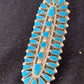 Navajo Blue Turquoise Cluster Ring | Authentic Native American Sterling Silver | Multi-Stone | Sz 7 | 506
