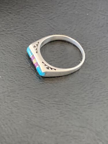 Navajo Blue Turquoise Purple Sugilite Opal Inlay Ring | Sz 6 | Authentic Native American Handmade | 11148