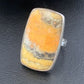 Navajo Bumble Bee Jasper Ring | Sterling Silver | Sz 8 Adjustable | Authentic Native American Handmade | 11541