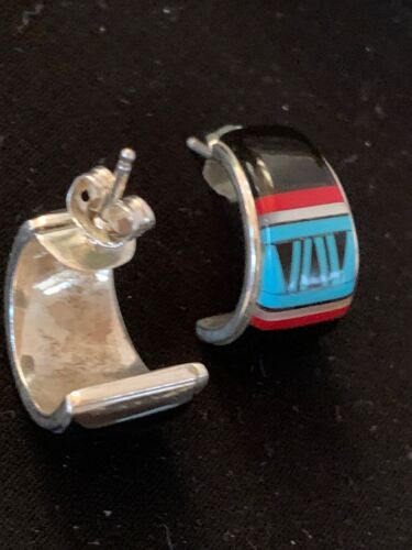 Navajo Sterling Necklace | Spiny Turquoise Multi-Stone Earrings Set | Handmade Jewelry 1028