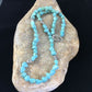 Native American Sterling Silver Blue Turquoise Necklace | 18" | Authentic Handmade | 10025