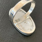 Navajo White Howlite Ring | Sterling Silver | Sz 8.5 | Authentic Native American Handmade | 11611
