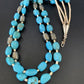 Native American Santo Domingo Shell Nugget Turquoise Necklace | 26" | Authentic Handmade | 12000