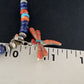 Navajo Dragonfly Pendant | Sterling Silver Turquoise Coral Multi-Color Inlay | Authentic Native American Handmade | 13556