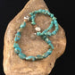 Men's Chunky Navajo Blue Green Turquoise Heishi Necklace | Sterling Silver | 19" | 10013