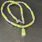 Navajo Green Turquoise Necklace Pendant | Sterling Silver | 22" | Authentic Native American Handmade | 14605
