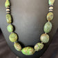Navajo Sterling Silver Graduated Green Nugget Turquoise Necklace | Authentic Native American | 21" | 10725