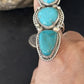 Navajo Blue Kingman Turquoise Multi-Stone Ring | Authentic Native American Sterling Silver | Sz 11 | 14497