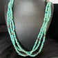 Southwestern Navajo 3-Strand Turquoise Heishi Necklace | Sterling Silver | 30" | 13155