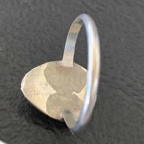 Navajo Bear Paw Blue Turquoise Pinky Ring | Sterling Silver | Sz 4.5 | 10838