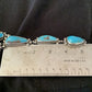 Navajo Kingman Turquoise Pendant Lariat Necklace | Sterling Silver Navajo Pearls | 1188