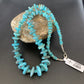 Navajo Pearl Graduated Sterling Silver Necklace with Natural Blue Turquoise | Authentic Native American | 22" | 10460
