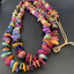 Native American Santo Domingo Mixed Color Shell Bead Necklace | 34" | 12002