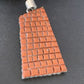 Native American Zuni Red Coral Corn Inlay Pendant | Sterling Silver | 2.5" | 12090