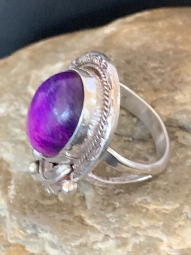 Native American Navajo Purple Sugilite Ring | Sterling Silver | Sz 10 | 10445 - Masha USA